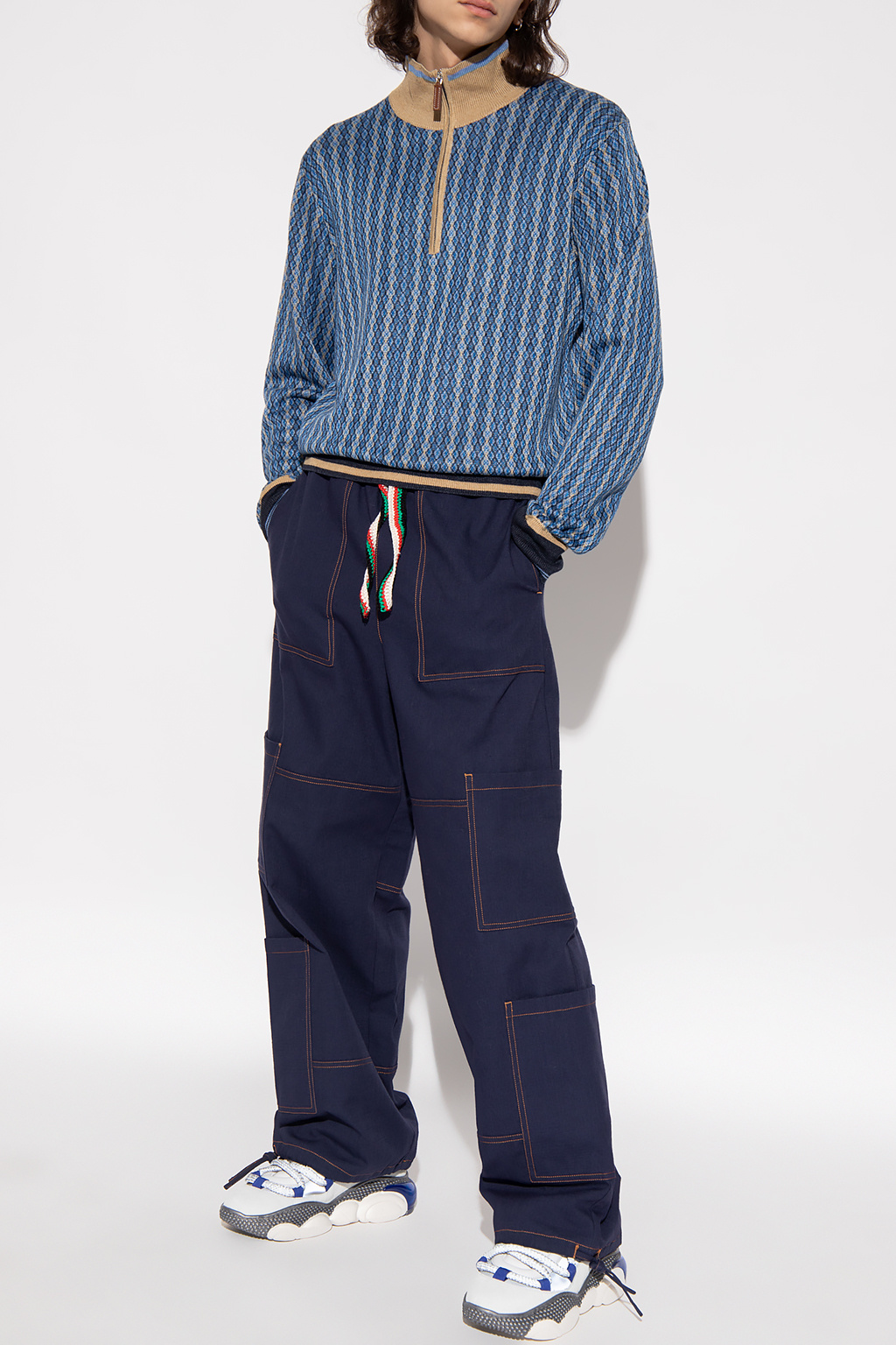 stussy WALES BONNER LEOPARD SWEATER M STUSSY x WALES BONNER First